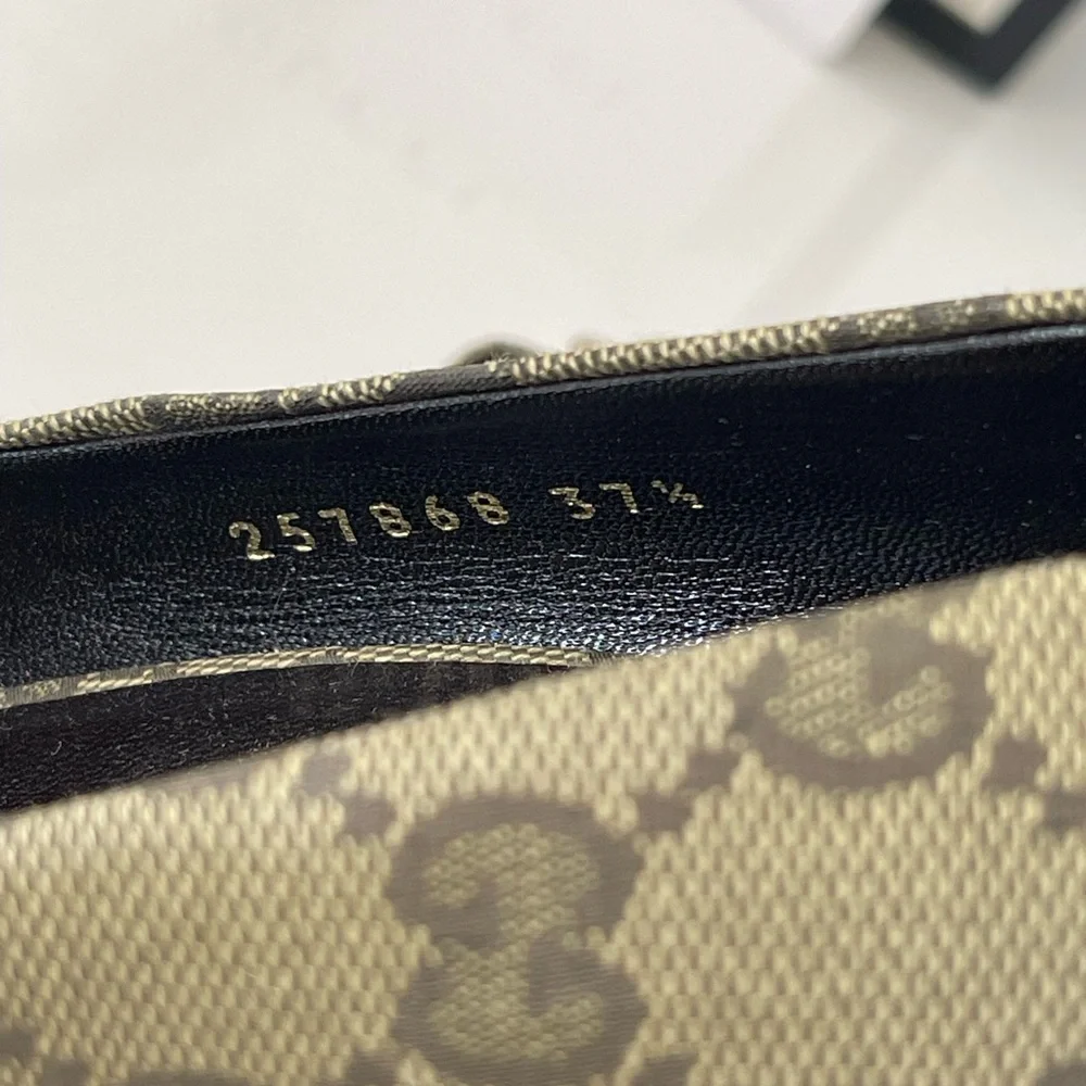 NEW IN BOX GUCCI GG LOGO MONOGRAM WEDGES - Picture 15 of 15